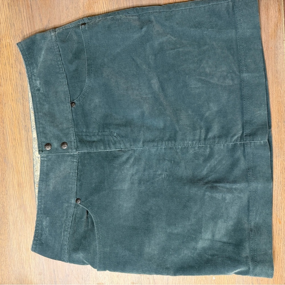 Dark Green Corduroy Skirt